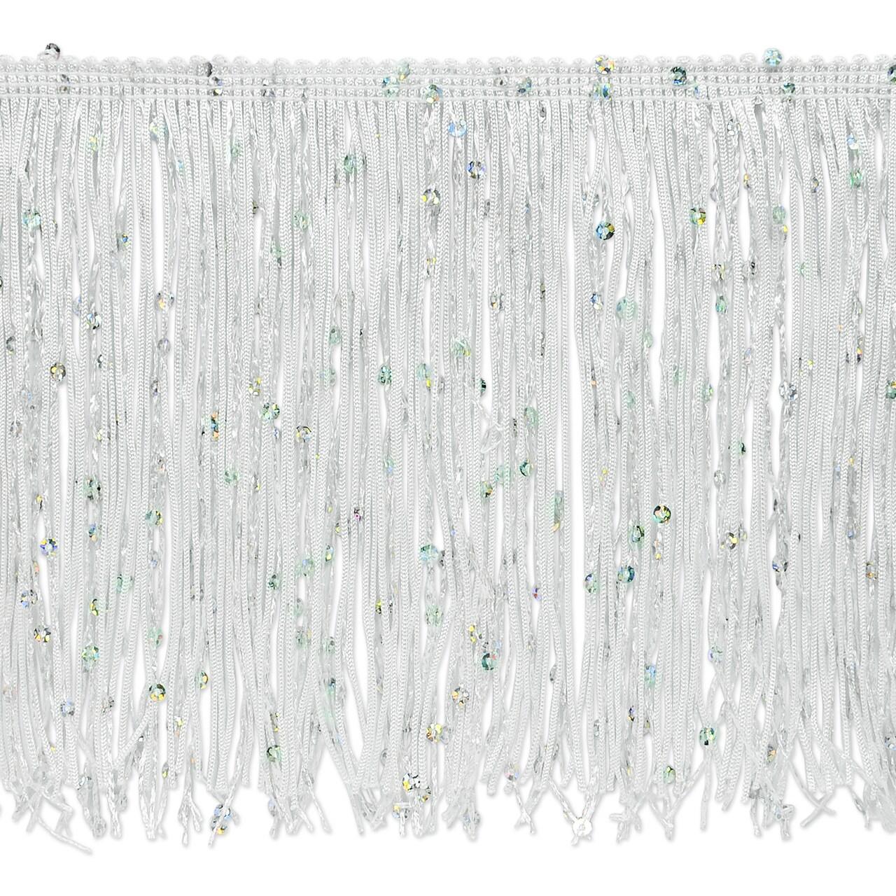 5 Yards of 6" Starlight Hologram Sequin Chainette Fringe Trim | 5 yard cut